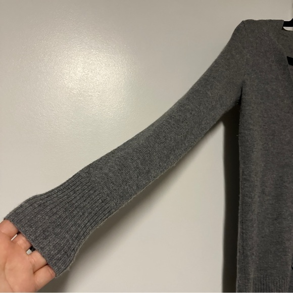 C by Bloomingdale's Cashmere Grandfather Gray Button Up Cardigan Size XS - Picture 8 of 10